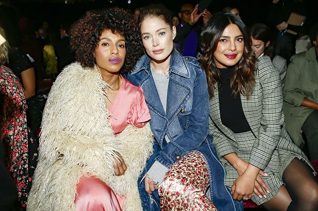 Неделя моды в Нью-Йорке: Кэтрин Зета-Джонс, Кейт Хадсон, сестры Хадид на показе Michael Kors сезона осень-зима 2019/2020