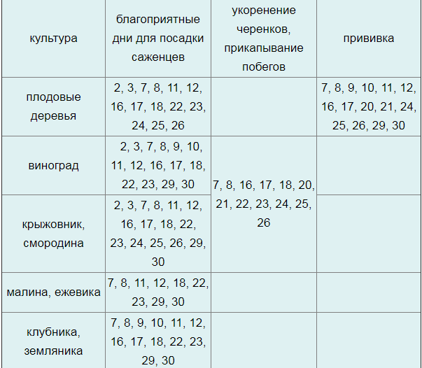 Благоприятные дни для посадки рассады в апреле-2019: что посадить в апреле и таблица лунного календаря