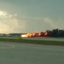 Посадка горящего самолета в «Шереметьево». Видео