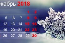 Выходные в декабре 2018 как отдыхаем — календарь