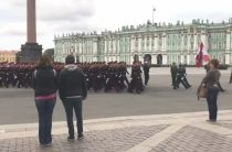 В генеральной репетиции смотра строя и песни на Дворцовой приняли участие более 1,5 тысяч военных