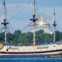 Корабль «Полтава» отшвартуется на Английской набережной во вторник